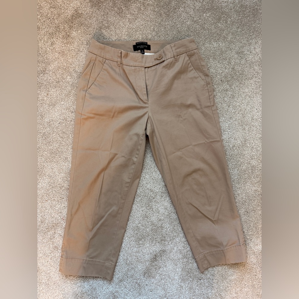 Talbots Tan Skimmer Pants 2P Women’s EUC